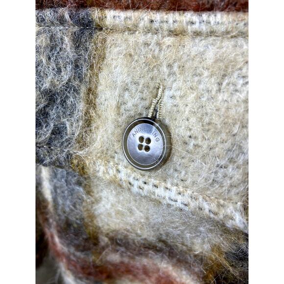 Anine Bing Flynn Jacket in Oatmeal Plaid size M - Picture 7 of 8